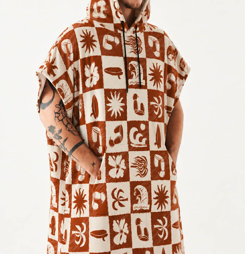 Bintang Poncho / mustard - cream /